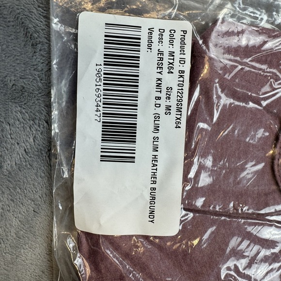 Bonobos Shirt Mens Medium Burgundy Slim Fit Jersey Knit Button‎ Down Heather - Picture 3 of 6